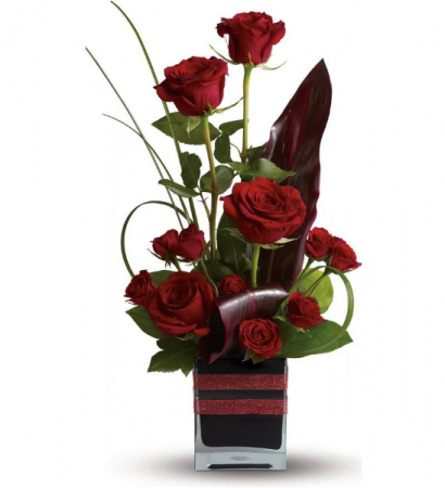 V100 - Red Charm Fresh Arrangement 