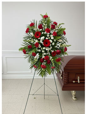Red daisy easel  