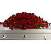 Red Embrace  Casket Spray 