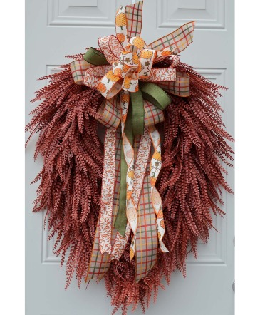 Red fall wreath  wreath in Mount Airy, NC | CREATIVE DESIGNS FLOWERS & GIFTS