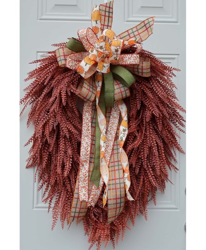 Red fall wreath  wreath