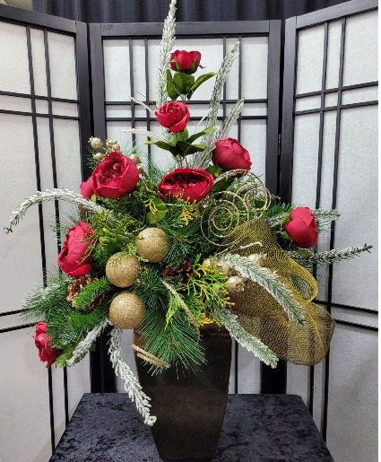Red & Gold Holiday Permanent Silks