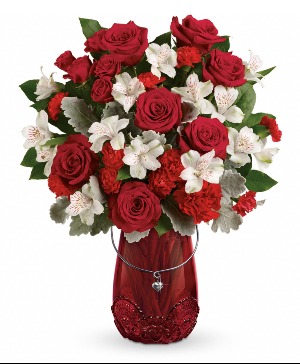 Red Haute Bouquet Teleflora Bouquet