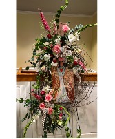 Red Heart Angel  sympathy wreath