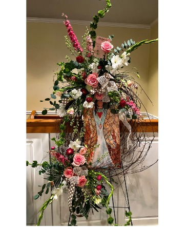 Red Heart Angel  sympathy wreath in Jasper, AL | The Rustic Rose Flowers and Gifts