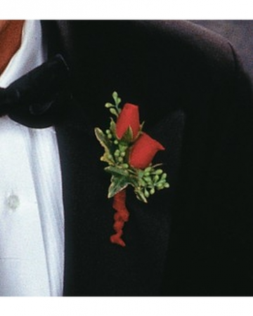 Red-Hot Roses Boutonniere 