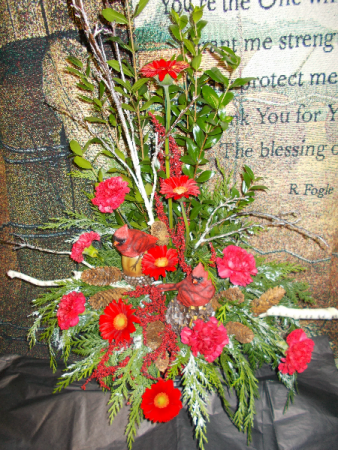 Red is my favorite! funeral arrangement
