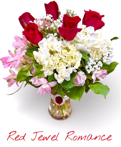 Red Jewel Romance Bouquet