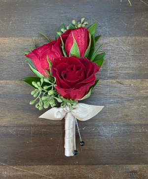 Red Radiance  Boutonniere