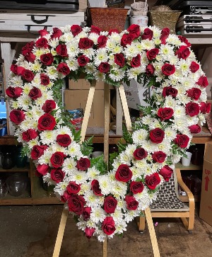 RED ROSE AMD WHITE HEART 