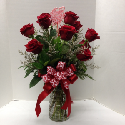 Red Rose Arrangement Vase Arrangement