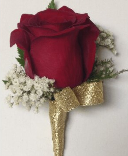 Red Rose Boutineer  
