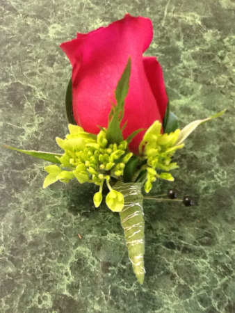 Red Rose Boutonniere