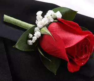 Red Rose Boutonniere 