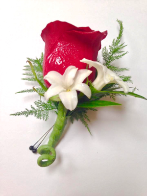 Red Rose Boutonnières 