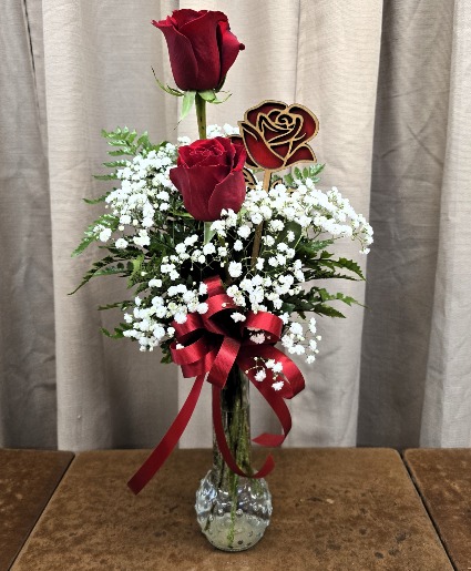 FOREVER RED ROSE BUD VASE Rose Arrangement