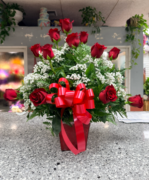 Red Rose Elegance  Rose Arrangement