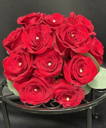 Red Rose Hand-Tied Bouquet in Denison, TX | JUDY'S FLOWER SHOPPE