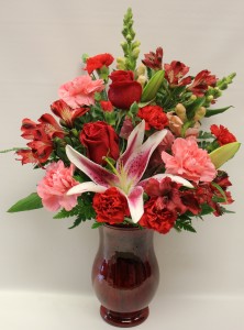 Red Rose Regency Vase Arrangement
