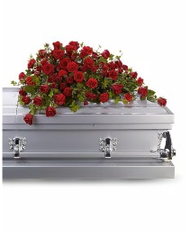 Red Rose Reverence Casket Spray 