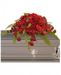 Red Rose Sanctuary Casket Spray 