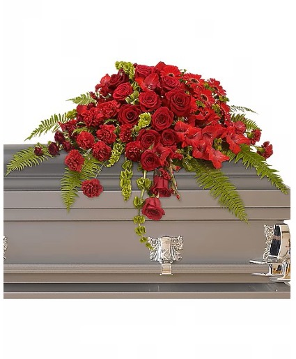 Red Rose Sanctuary Casket Spray 