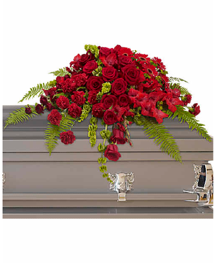 Red Rose Sanctuary Casket Spray 