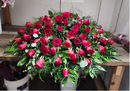 Red Rose spread Casket spread 