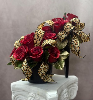 Red Rose Stiletto Floral Design