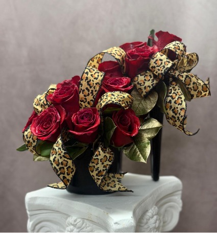Red Rose Stiletto Floral Design