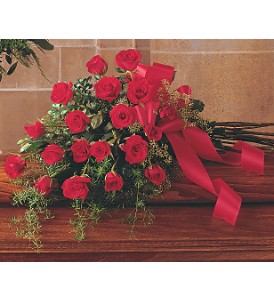 Red Rose Tribute Casket Spray