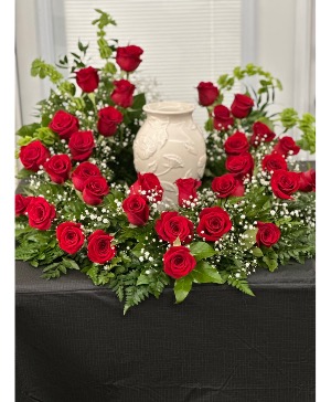 Red Rose Urn Arrangement  