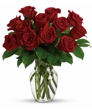 RED ROSE VASE VASE ARRANGEMENT