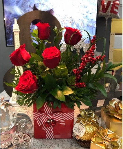 Red roses and berries  