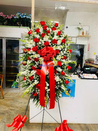 Red Roses Arrangement Sympathy standing
