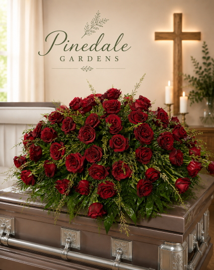Red Roses Casket Spray 