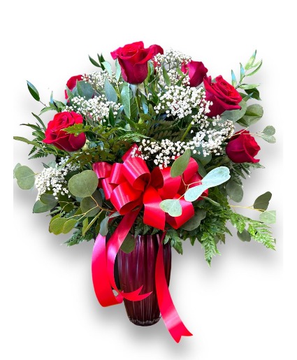 Red "Freedom" Roses  Vase arrangement