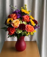 RED SERENDIPITY FLOWER ARRANGEMENT