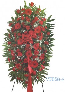 Red Standing Spray Funeral Spray