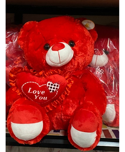 RED STUFFED ANIMAL 