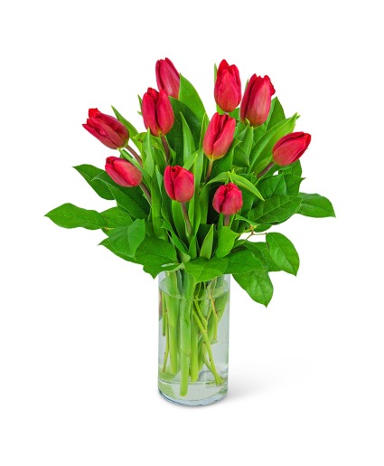 Red Tulips Flower Arrangement