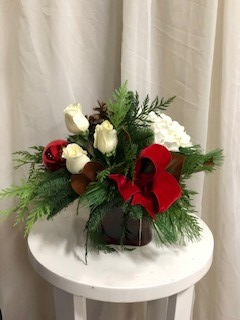 Red Velvet  Christmas Vase