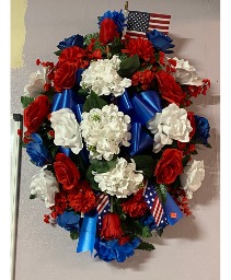 Red, White and Blue Artificial Spray