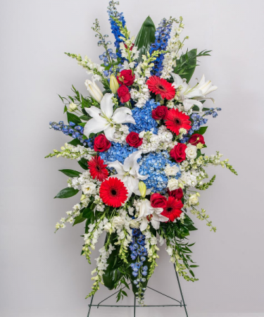 Red, White and Blue Garden Standing Spray