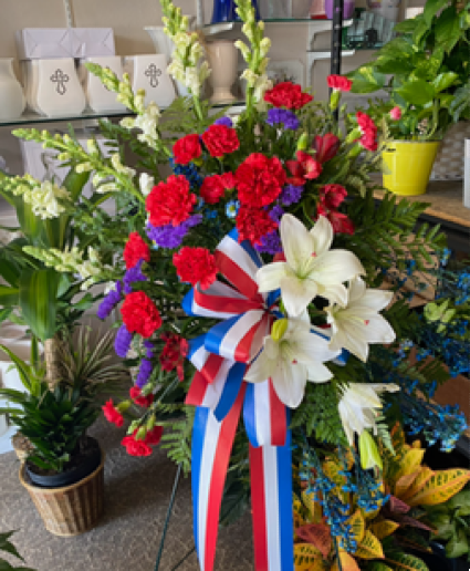 Red, White and Blue Spray  Patriotic color spray