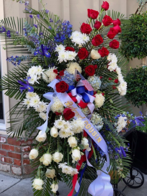 Red White and Blue Standing Spray 