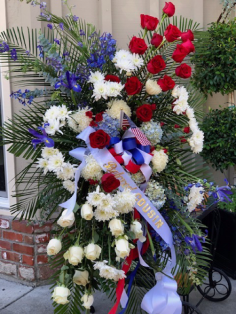 Red White and Blue Standing Spray 