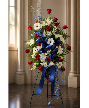 Red, White, and Blue  Standing Spray