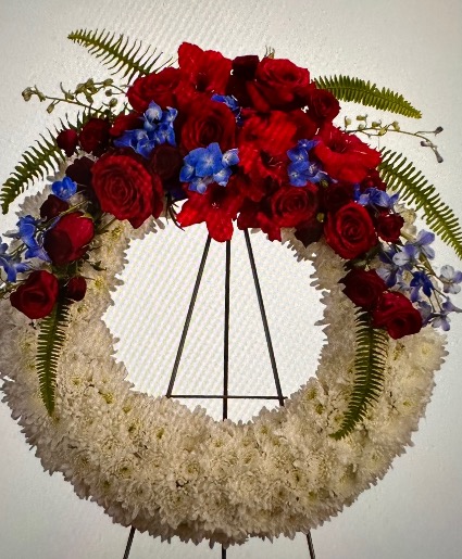 Red, White and Blue Wreath Sympathy Wreath 