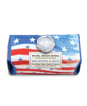 Red, White & Blue Large Bath Soap Bar 